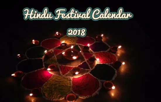 Hindu Festival Calendar 2018