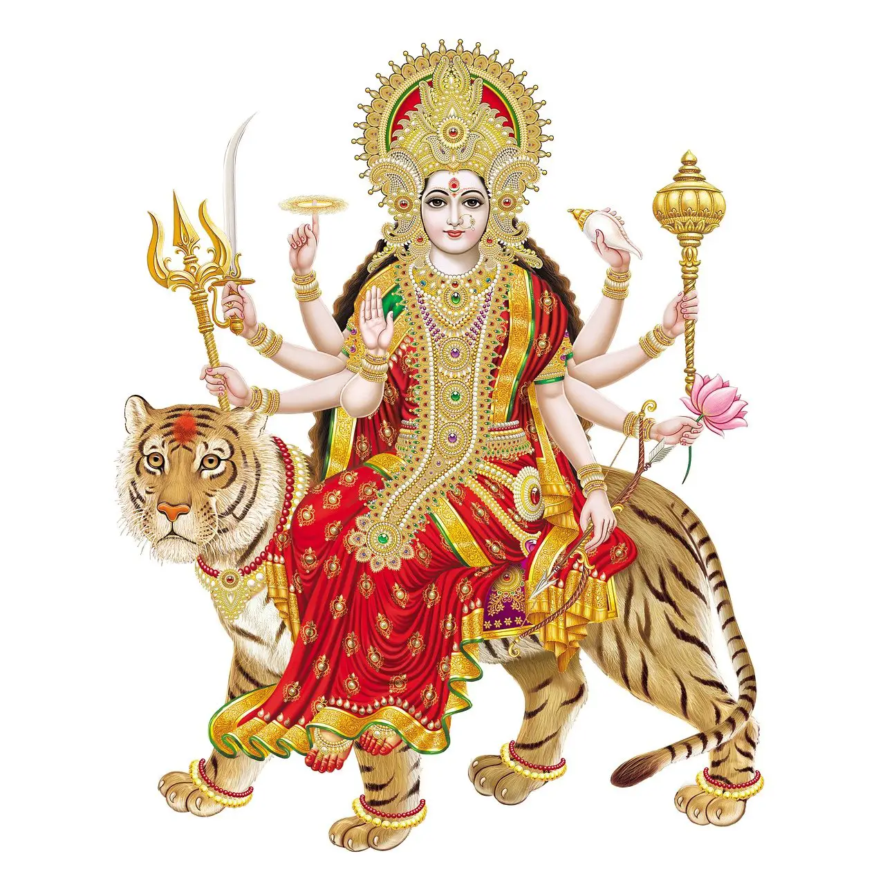 Multiple Hands Hindu God and Goddess